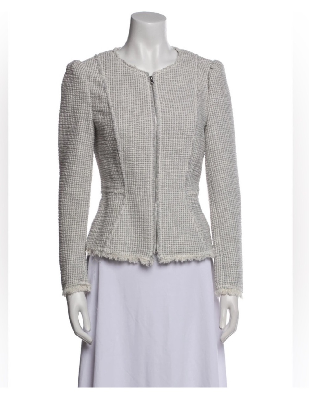 $425 Rebecca Taylor Full Zip Tweed Jacket 6